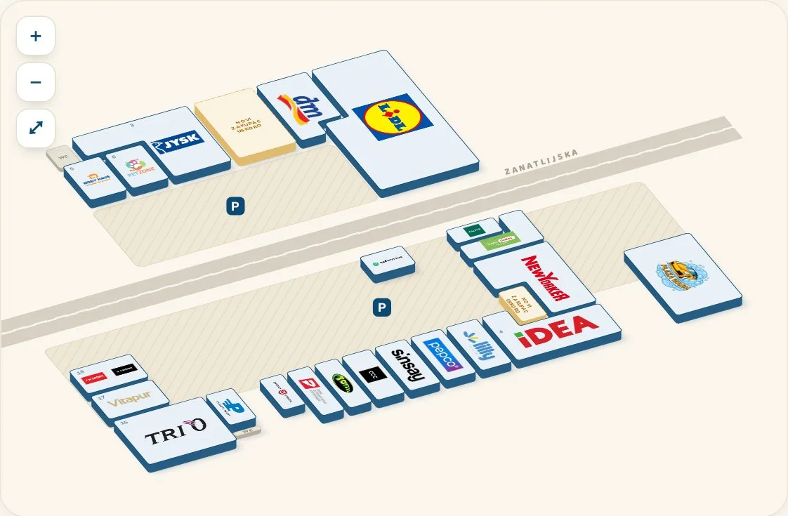 Interaktivna mapa objekata Ara Plaze